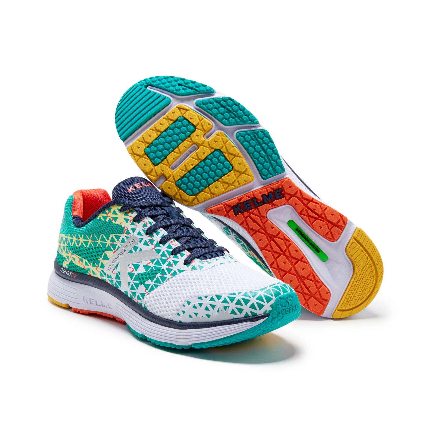 Barcelona Running Shoes- White/Turquoise