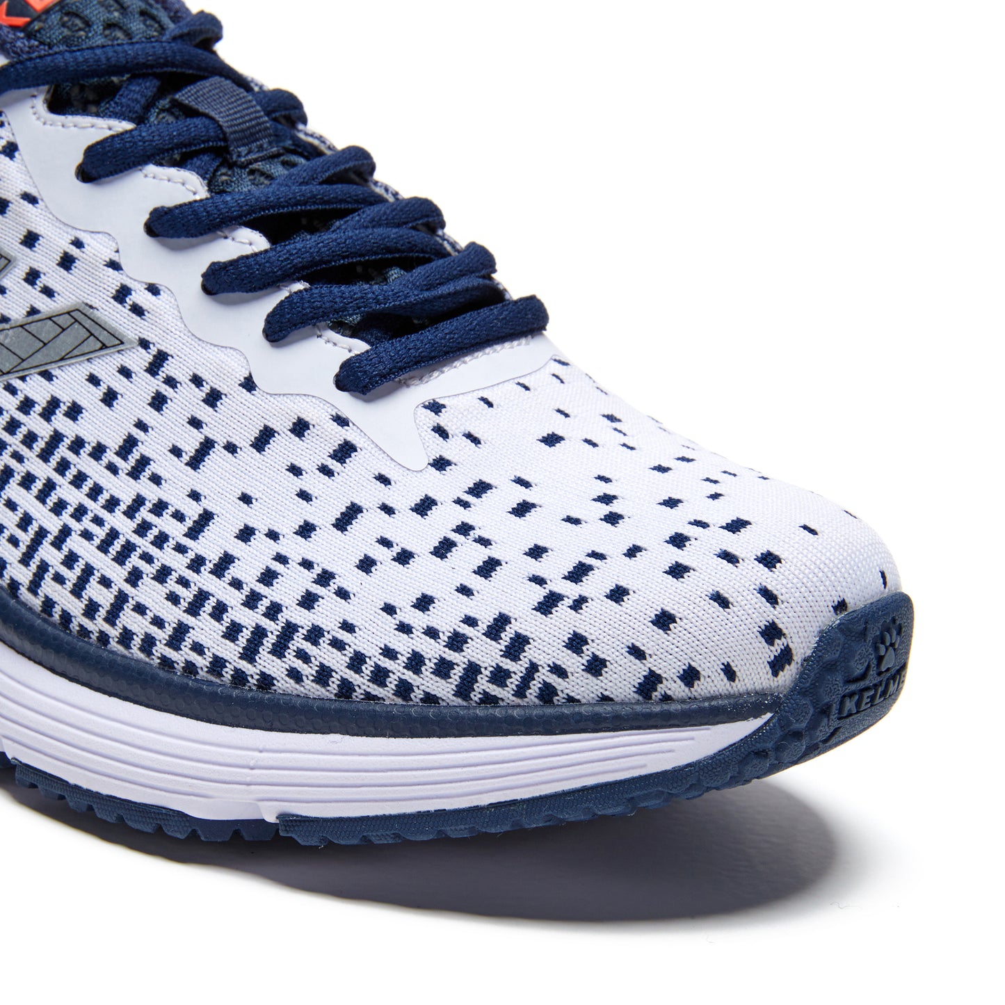 K Cushion 1.0 Knit Running Shoes- White/Navy