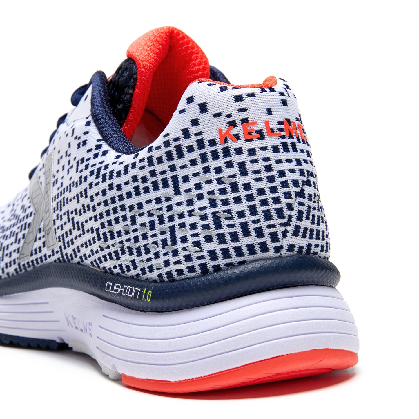 K Cushion 1.0 Knit Running Shoes- White/Navy