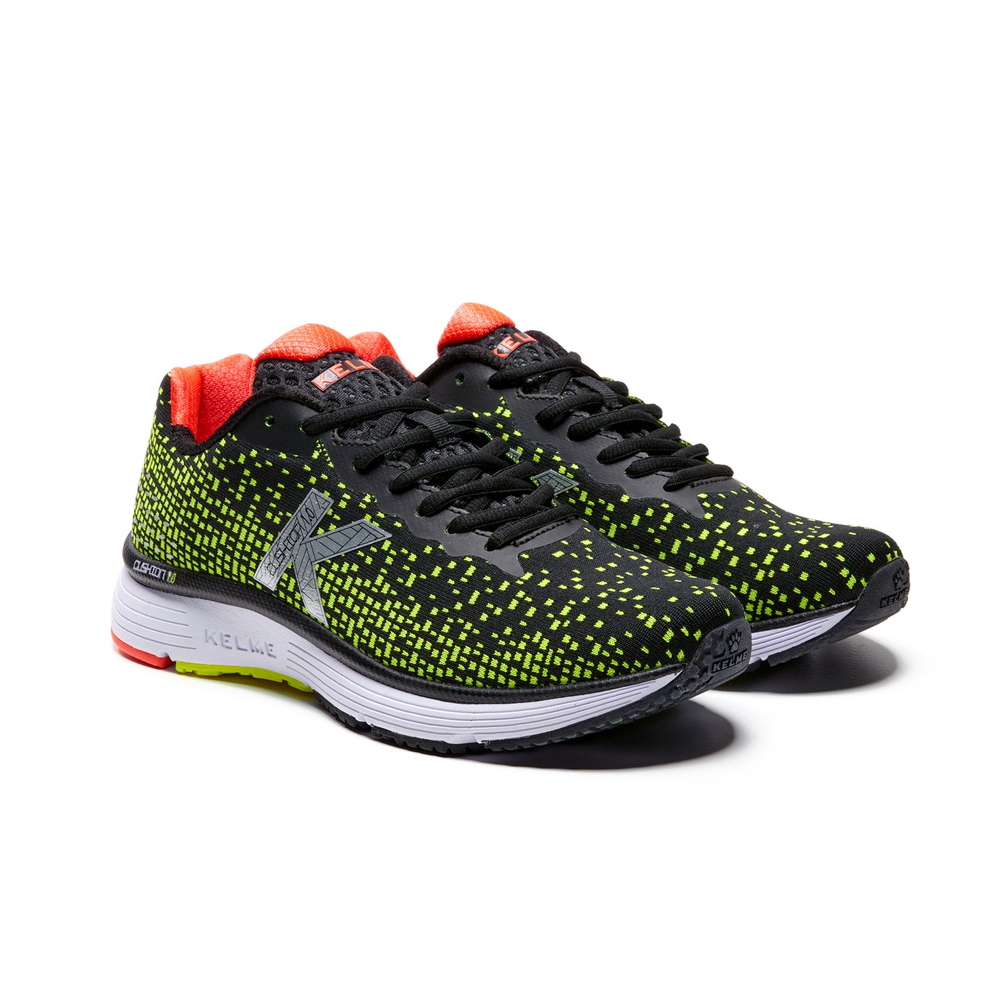 K Cushion 1.0 Knit Running Shoes- Black/Yellow