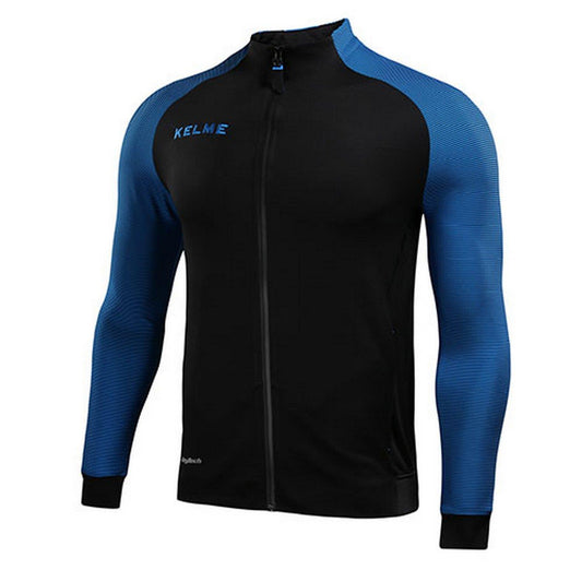 Montes Training Track Jacket - Black / Neon Blue