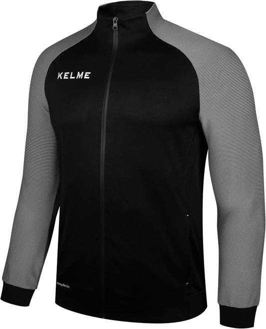 Montes Full Zip Training Pre Match Jacket - Black / Grey