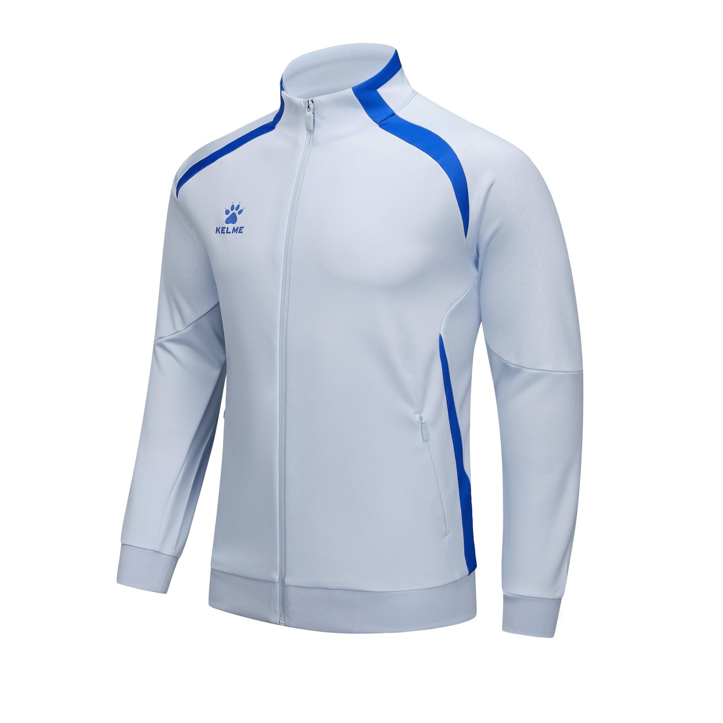 Winter Star High Neck Zip Jacket - White / Blue