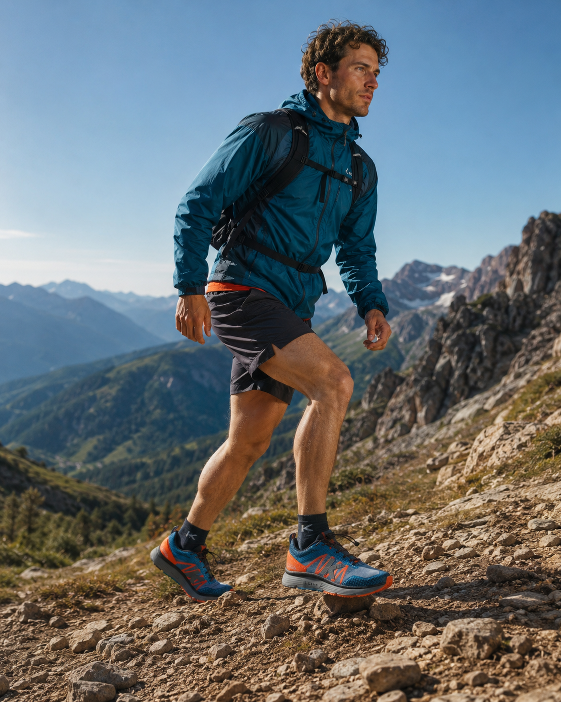 Traveller Trail Shoe - Aqua / Orange