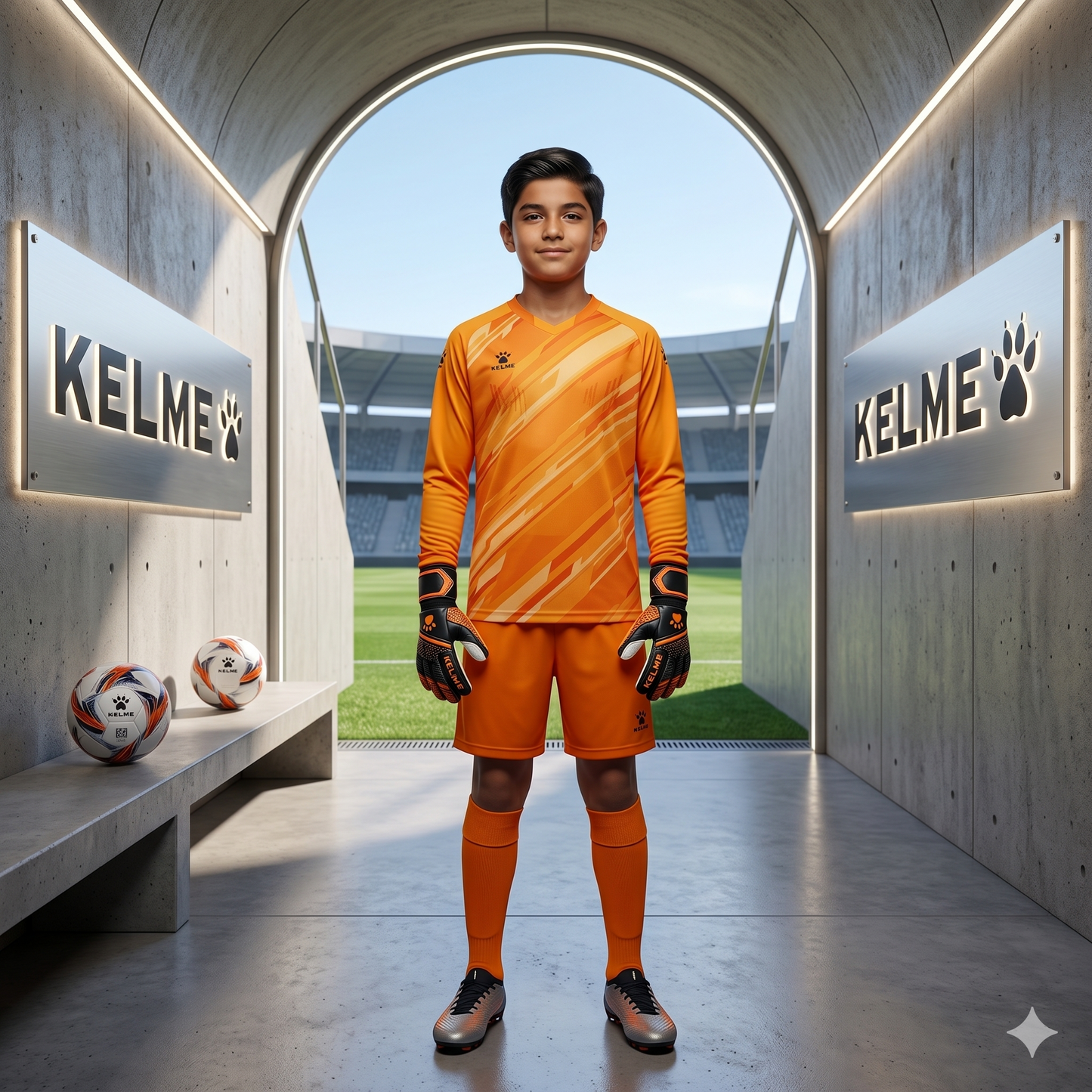 Panther L/S Junior Goalkeeper Full Kit - Orange