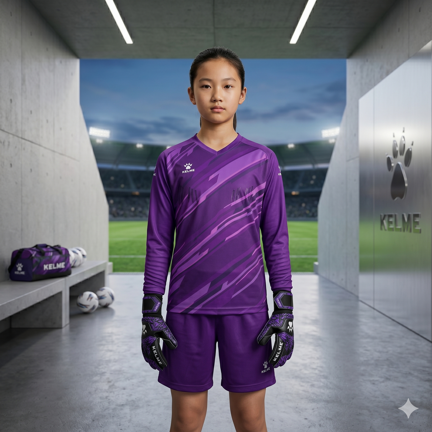 Panther L/S Junior Goalkeeper Full Kit - Purple