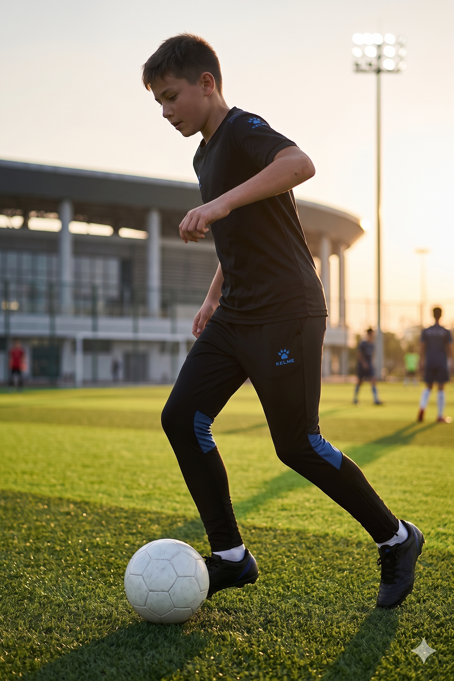 Montes Junior Long Training Pant - Black / Blue