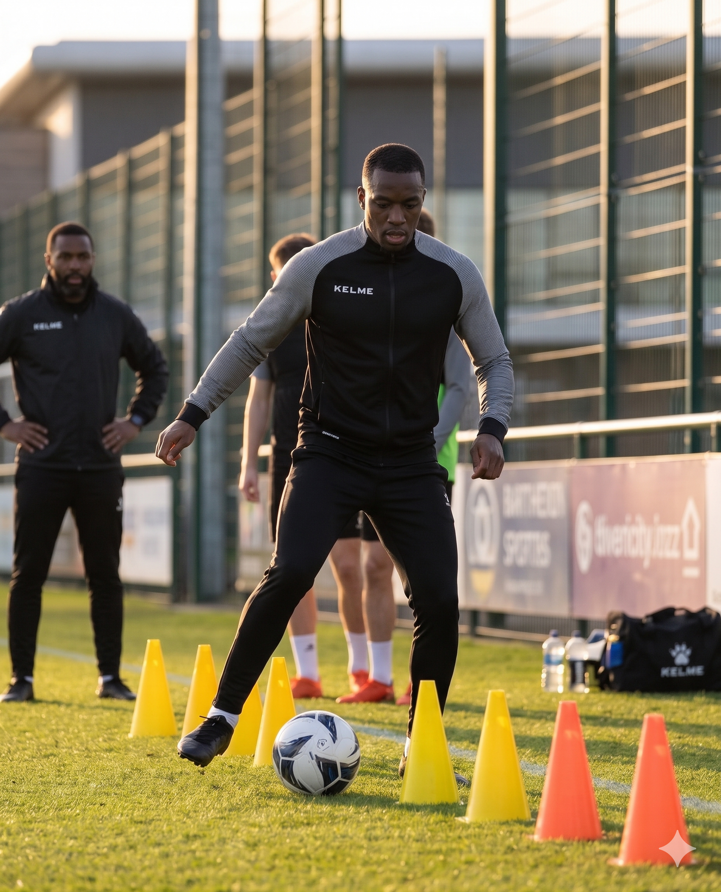 Montes Full Zip Training Pre Match Jacket - Black / Grey