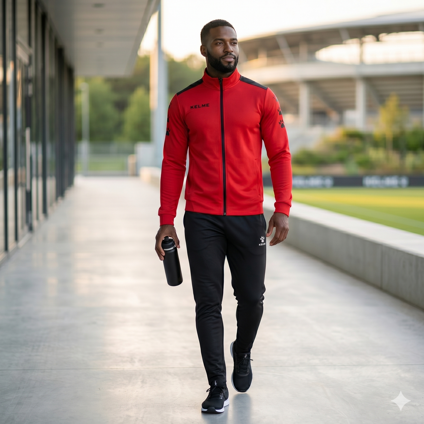 New Lince Full Zip Tracksuit - Red / Black