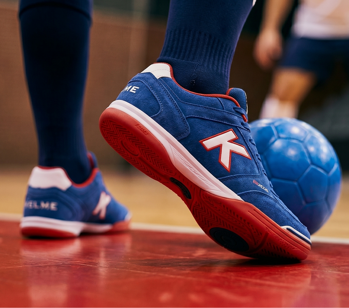 Precision Futsal Shoe - Navy / Red