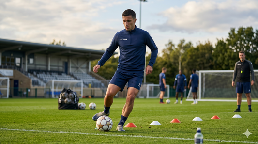 New Lince 1/4 Zip Training Sweatshirt - Navy / White