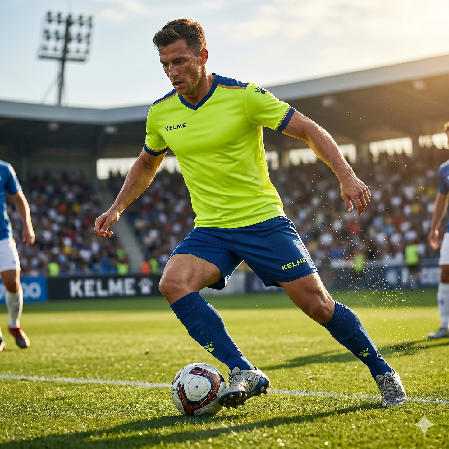 Segovia S/S Football Set - Neon Yellow / Royal Blue