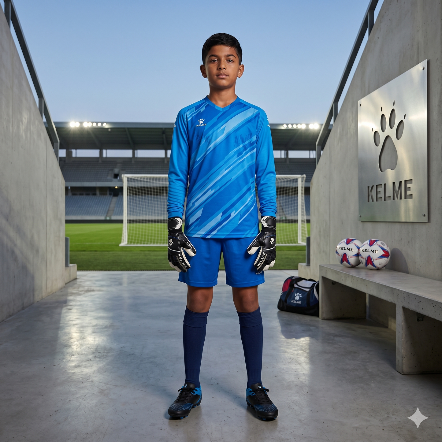 Panther L/S Junior Goalkeeper Full Kit - Sky Blue
