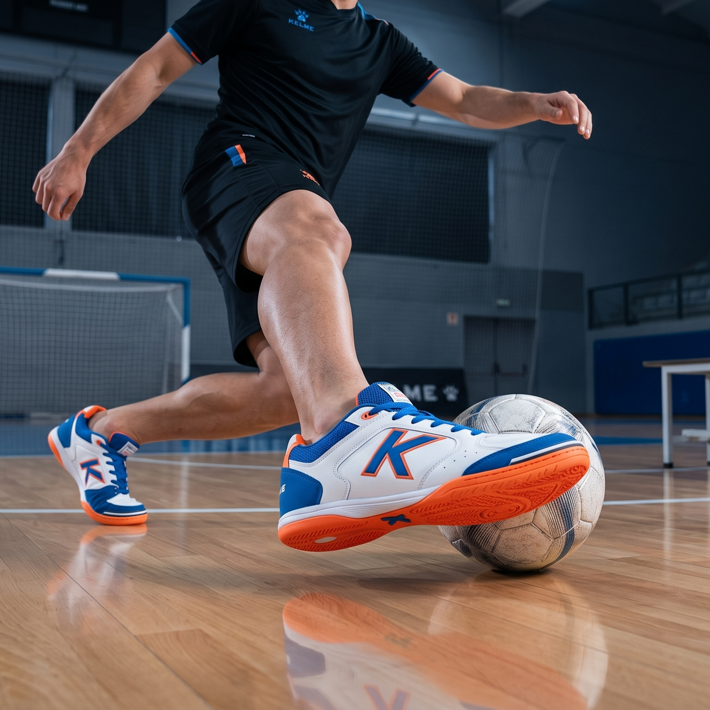 Precision Futsal Shoe - White / Blue