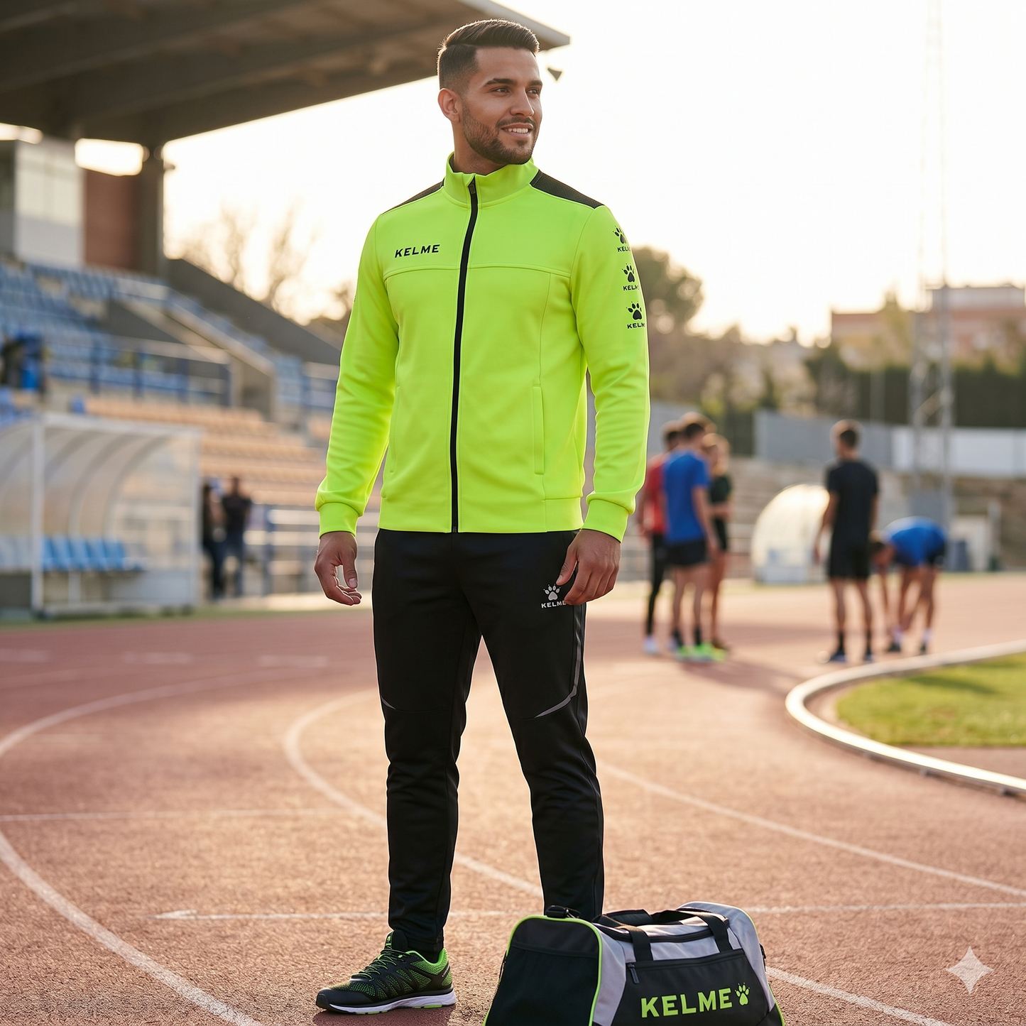 Lince Full Zip Training Track Jacket - Yellow / Black