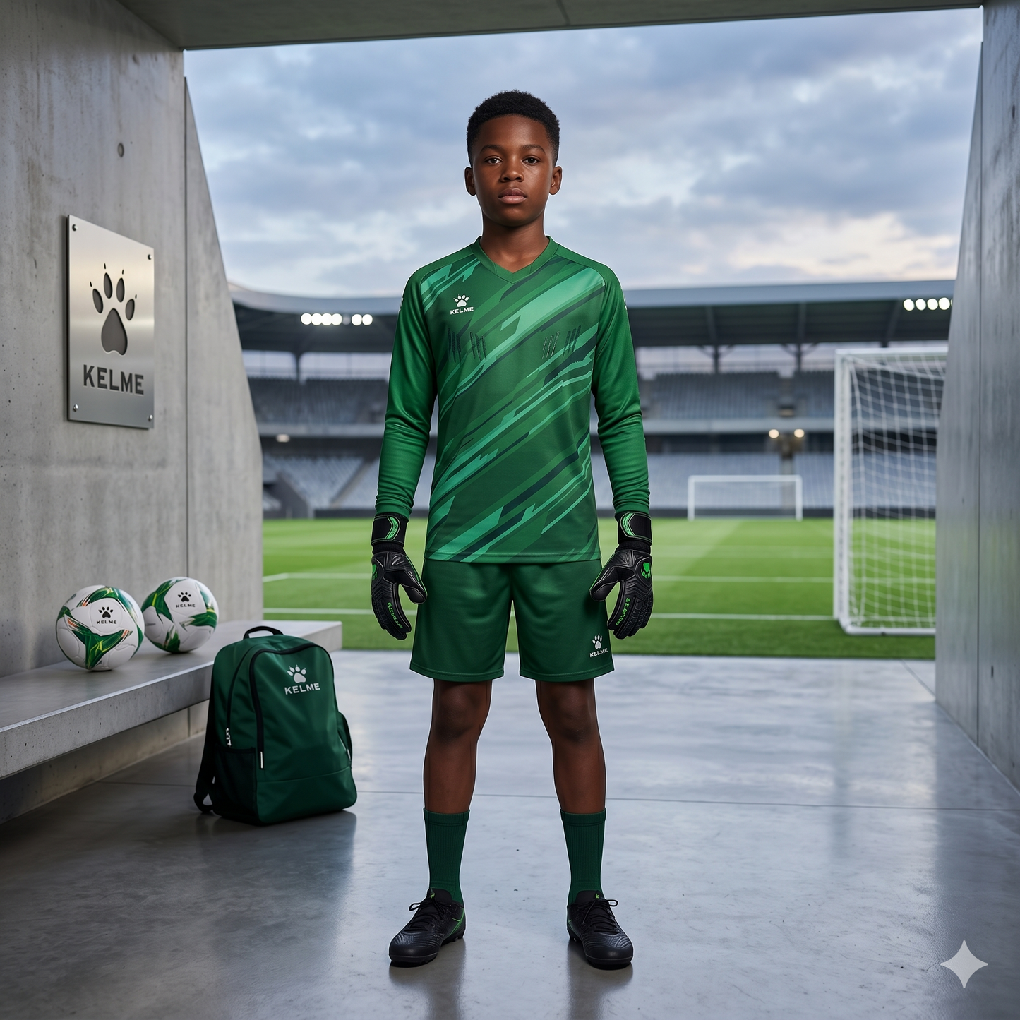 Panther L/S Junior Goalkeeper Full Kit - Green