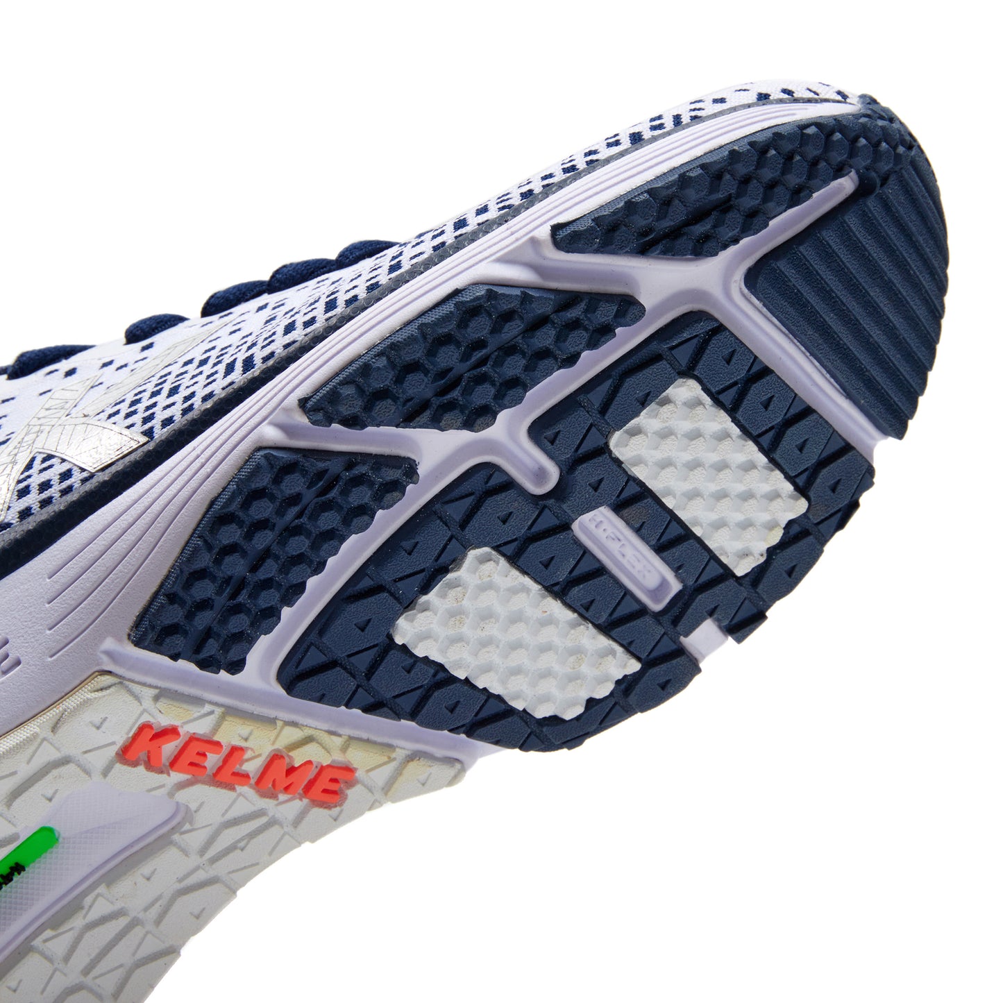 K Cushion 1.0 Knit Running Shoes- White/Navy