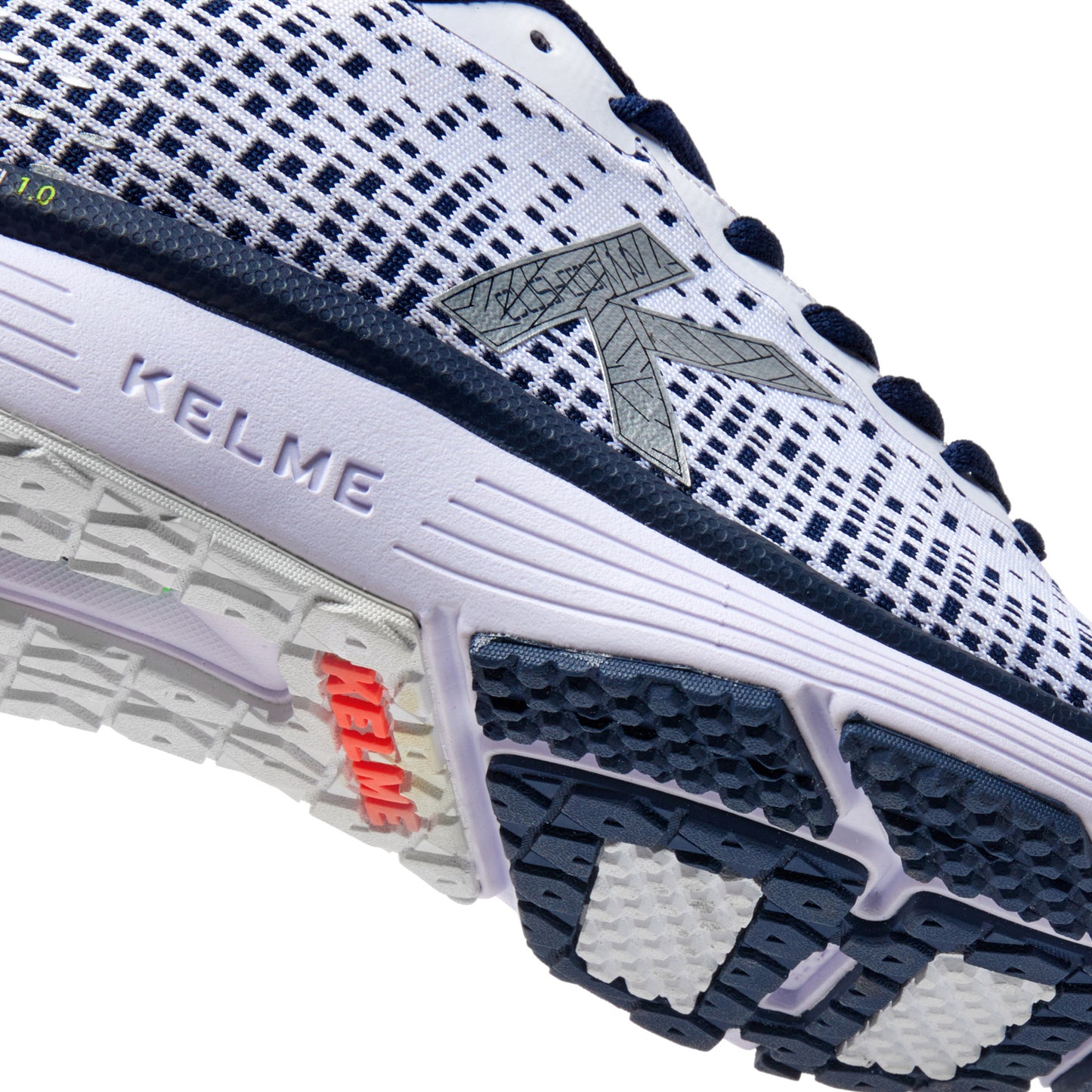 K Cushion 1.0 Knit Running Shoes- White/Navy