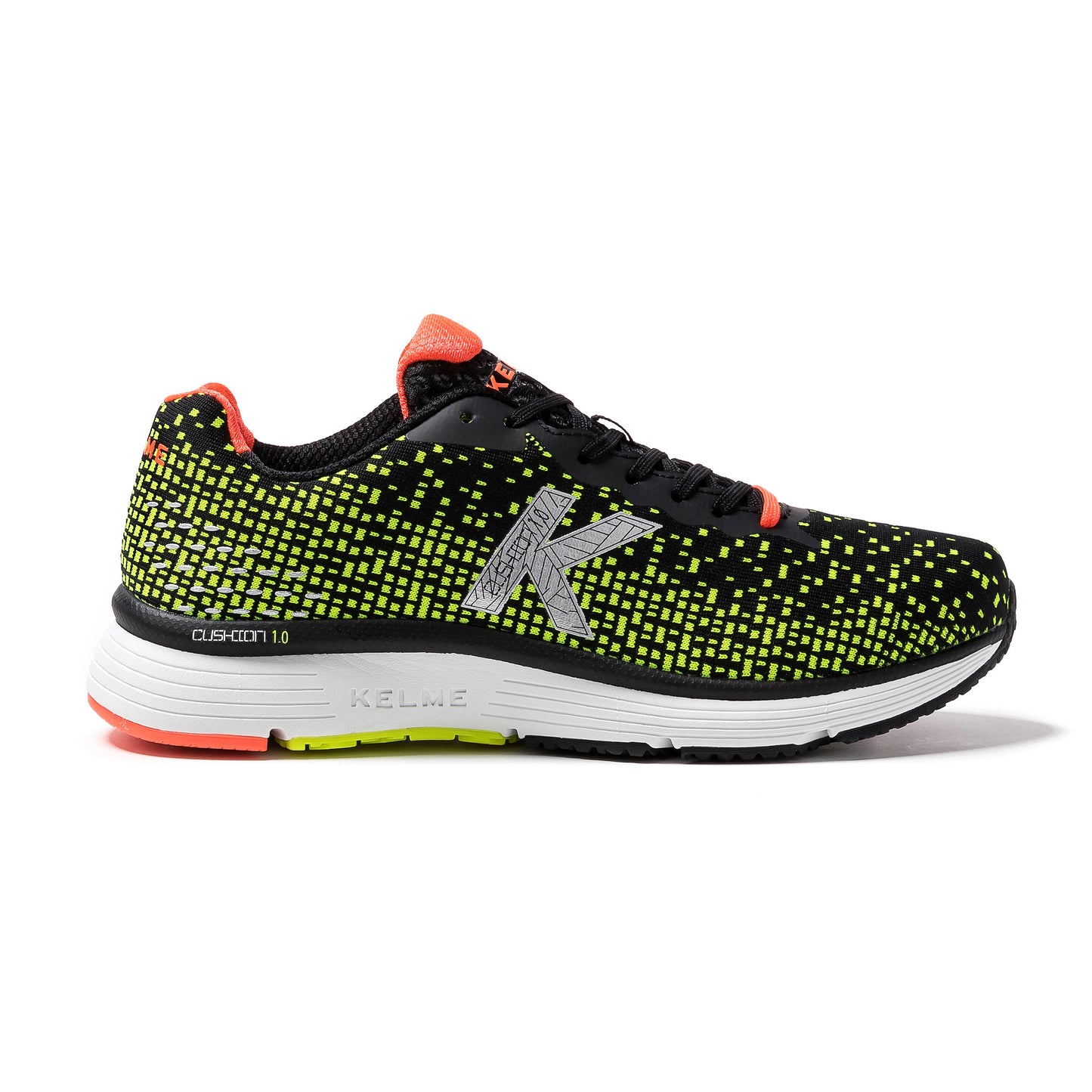 K Cushion 1.0 Knit Running Shoes- Black/Yellow