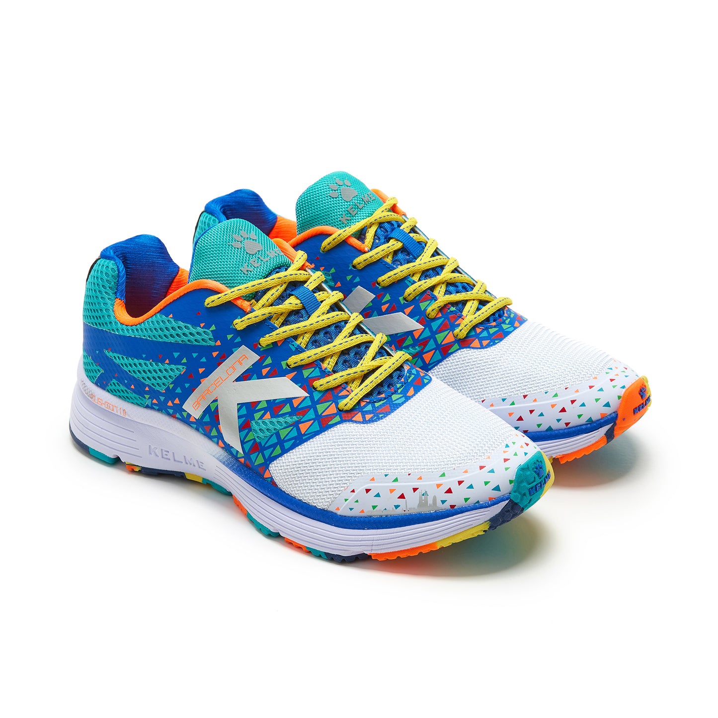 Barcelona Running Shoes- White/Shadow Blue